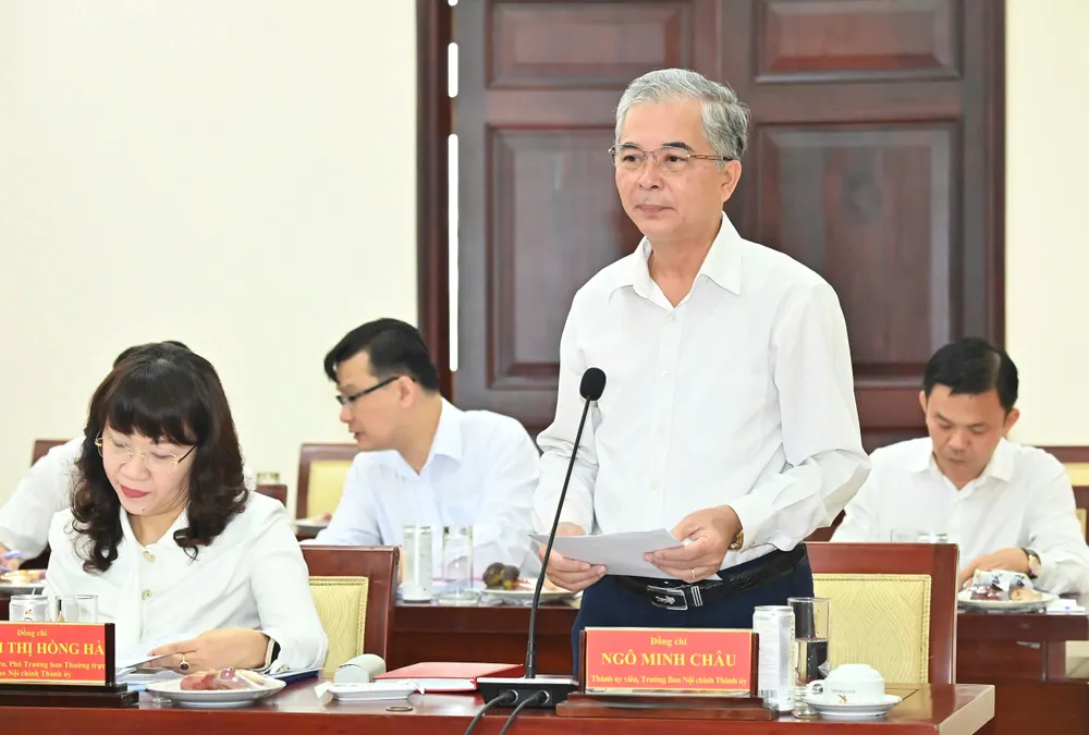 Trưởng Ban Nội chính Thành ủy TPHCM Ngô Minh Châu phát biểu. Ảnh: VIỆT DŨNG 29-5. 1.jpg