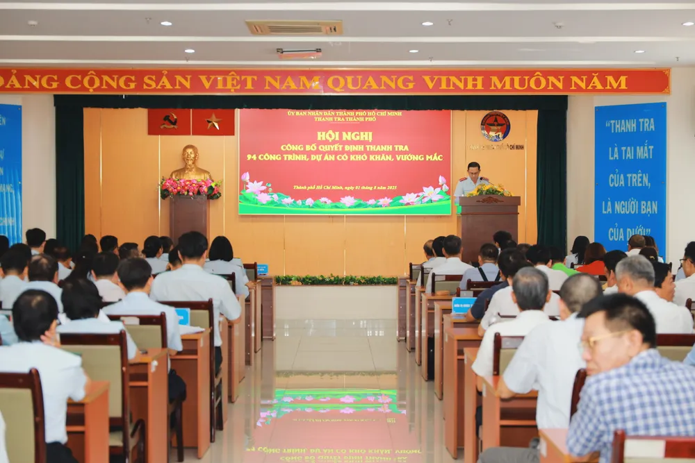 Quang cảnh hội nghị. Ảnh: ANH KHOA 1-8. Thanh tra 3.jpg