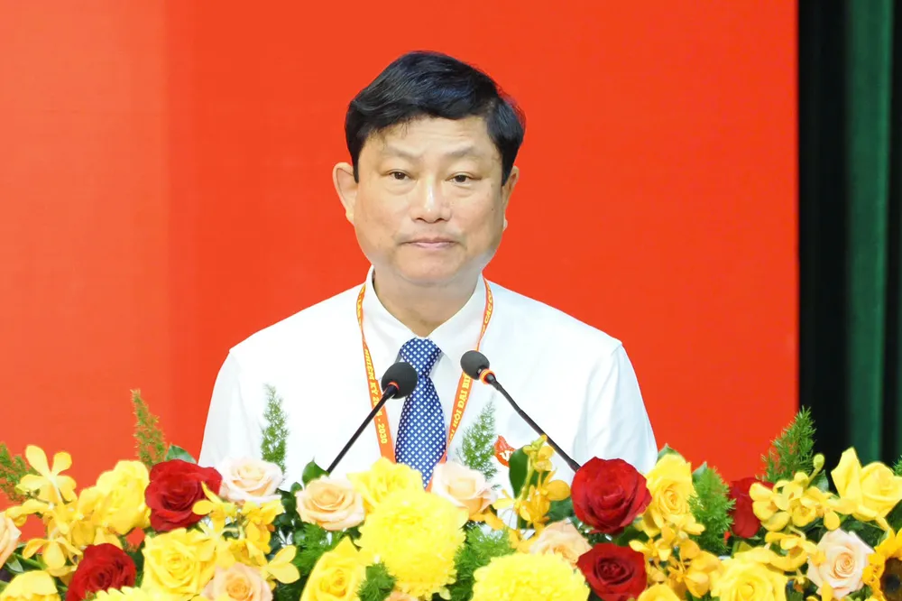 Đồng chí Võ Văn Minh phát biểu khai mạc. Ảnh: HOÀNG HÙNG 7.jpg