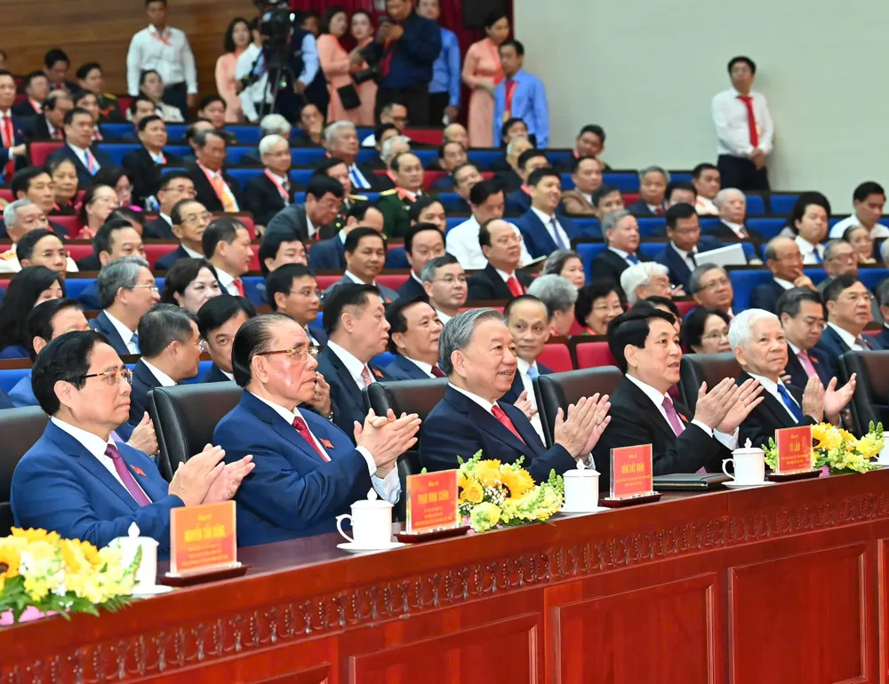 Tổng Bí thư Tô Lâm và các đồng chí lãnh đạo, nguyên lãnh đạo Đảng, Nhà nước, bộ ngành Trung ương và TPHCM dự Đại hội đại biểu Đảng bộ TPHCM lần thứ I z7113881839214_6cd94abcfb2af085b503647fbe99ab50.jpg