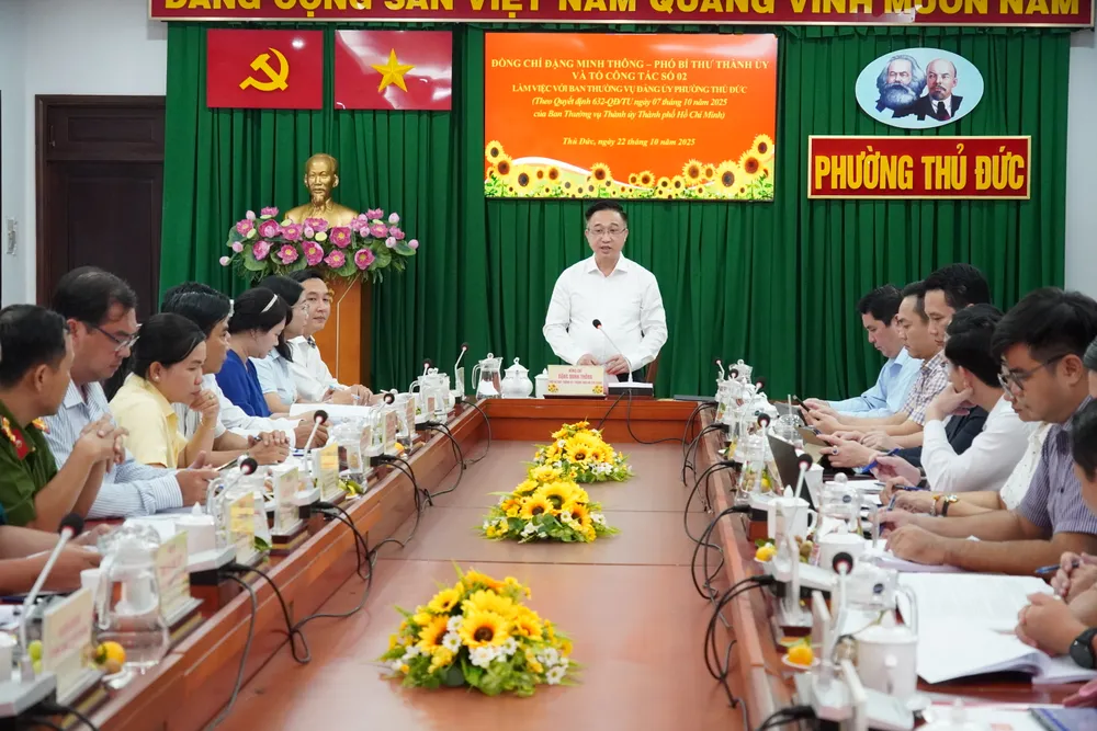 Phó Bí thư Thành ủy TPHCM Đặng Minh Thông phát biểu tại buổi làm việc 2.JPG