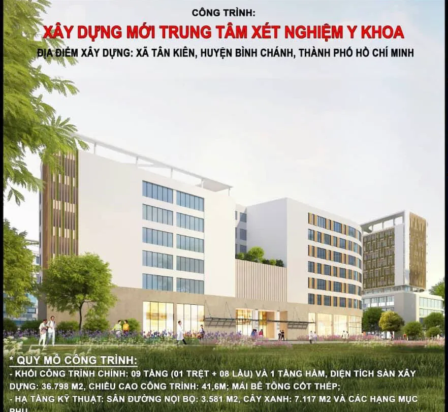 Gần 703 tỷ đồng xây dựng mới Trung tâm xét nghiệm y khoa TP ảnh 1 Gần 703 tỷ đồng xây dựng mới Trung tâm xét nghiệm y khoa TP ảnh 1