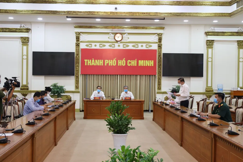 Toàn cảnh cuộc họp. Ảnh: Trung tâm báo chí TPHCM