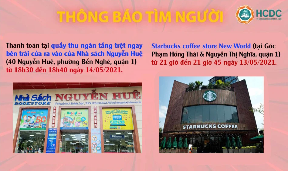 TPHCM: Tìm người đến các địa điểm liên quan đến bệnh nhân mắc Covid-19