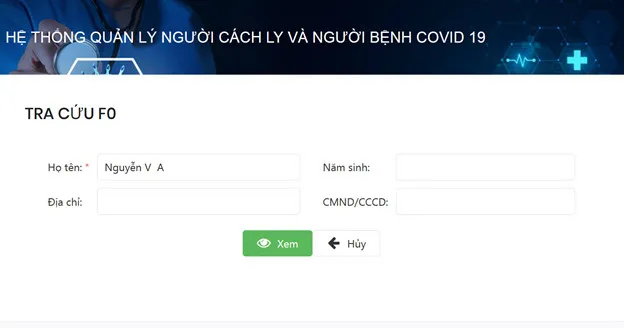 Người thân là F0 đang điều trị Covid-19 ở đâu, tra cứu cách nào? ảnh 2 Người thân là F0 đang điều trị Covid-19 ở đâu, tra cứu cách nào? ảnh 2