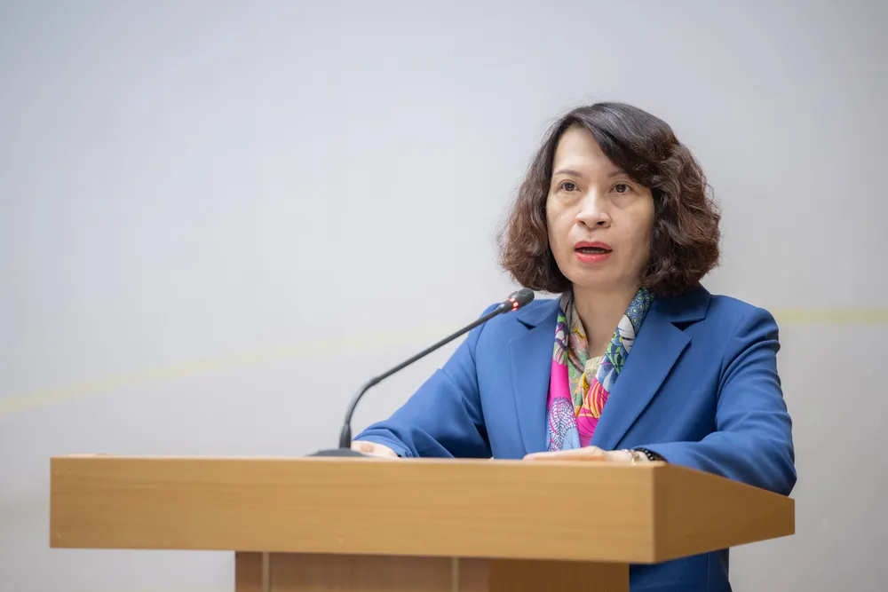 Thứ trưởng Bộ Y tế Nguyễn Thị Liên Hương phát biểu tại buổi ký kết Thứ trưởng Bộ Y tế Nguyễn Thị Liên Hương phát biểu tại buổi ký kết