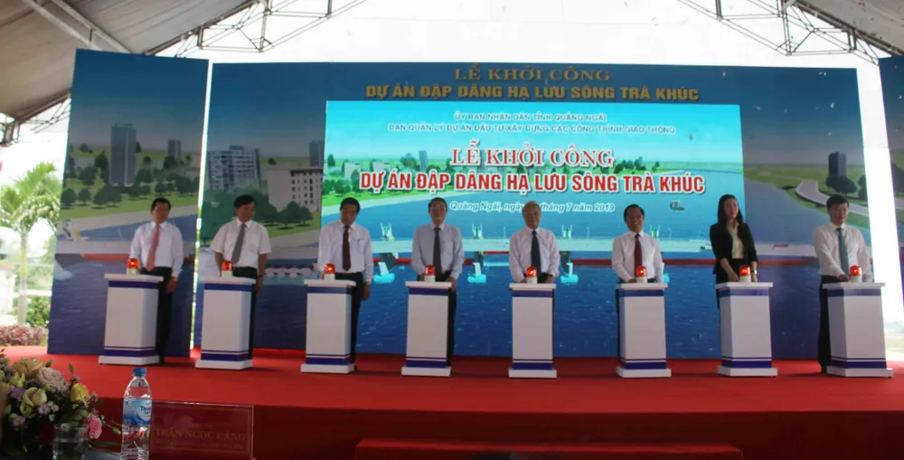 Khởi công Dự án Đập dâng hạ lưu sông Trà Khúc ảnh 1 Khởi công Dự án Đập dâng hạ lưu sông Trà Khúc ảnh 1