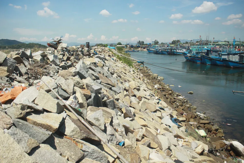 Quảng Ngãi khẩn cấp gia cố đê ở các cảng neo trú tàu thuyền trước mùa mưa bão ảnh 3