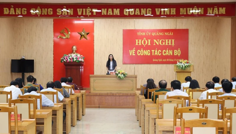 Một hội nghị về công tác cán bộ của Tỉnh ủy Quảng Ngãi. Ảnh minh họa