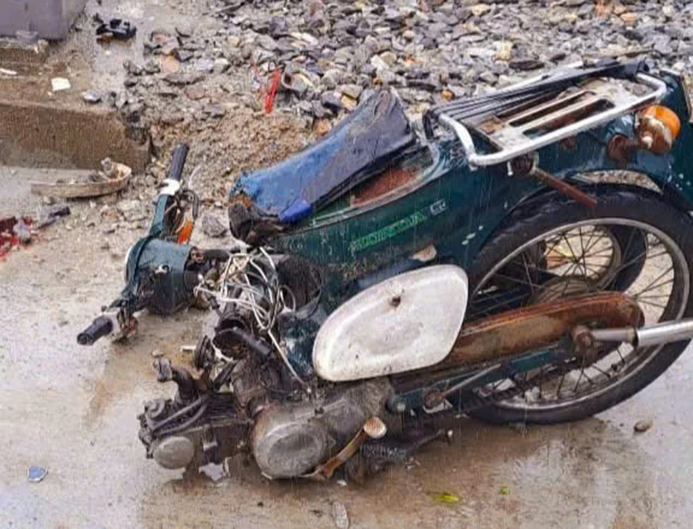 Hiện trường vụ tai nạn xảy ra ngày 4-2 tai nan.jpg
