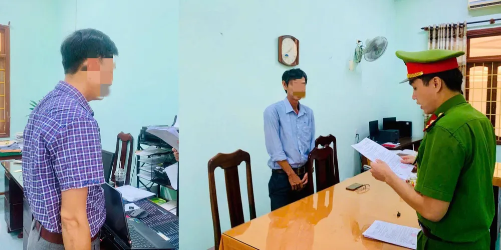 2 bị can là giám đốc doanh nghiệp bị khởi tố. Ảnh: C.A