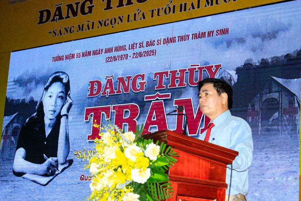 Ông Nguyễn Tiến Dũng, Giám đốc Sở VH-TT-DL tỉnh Quảng Ngãi, phát biểu. Ảnh: NGUYỄN TRANG nguyen tien dung (1 of 1).jpg