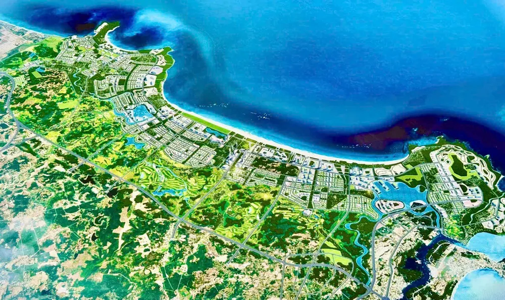 Perspective du plan de zonage de construction à l'échelle 1/2000 de la zone urbaine et de service du sud-est de Dung Quat quy mo