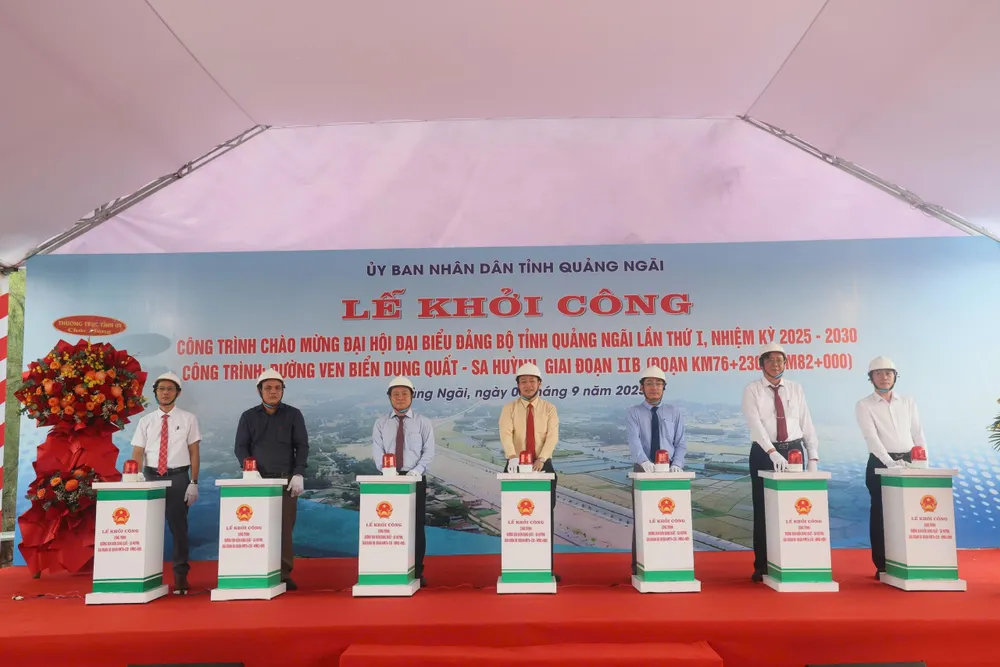 Lễ khởi công Dự án đường ven biển Dung Quất - Sa Huỳnh giai đoạn IIB ubnd tỉnh