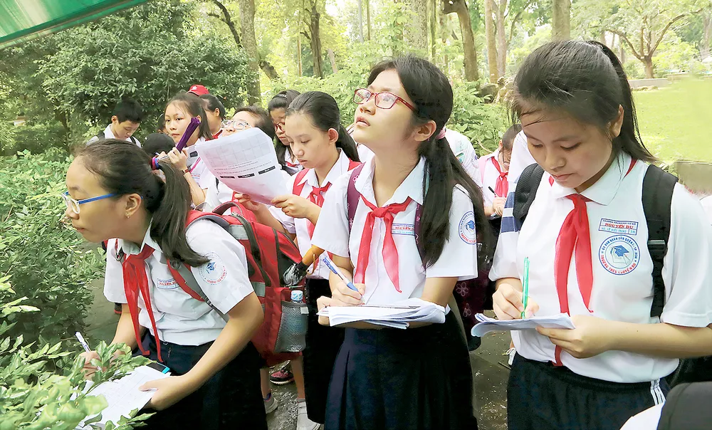 Sôi nổi với tiết học ngoài nhà trường ảnh 1 Sôi nổi với tiết học ngoài nhà trường ảnh 1