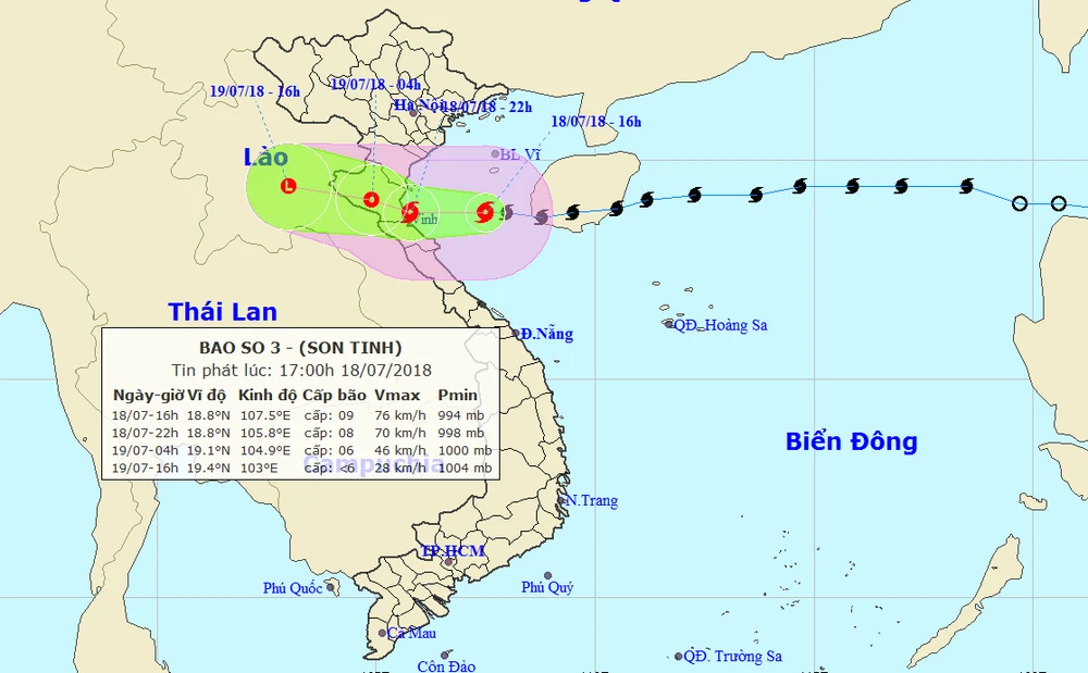 Bão số 3 đã vào vịnh Bắc bộ, theo dõi chặt để chủ động ứng phó