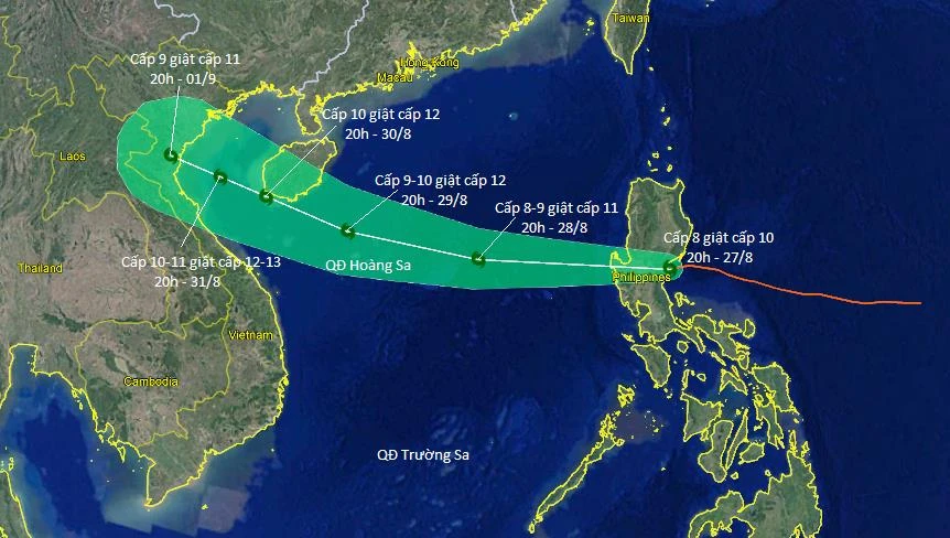 Bão Podul giật cấp 10 đi vào biển Đông, có thể vào đất liền sớm hơn dự kiến