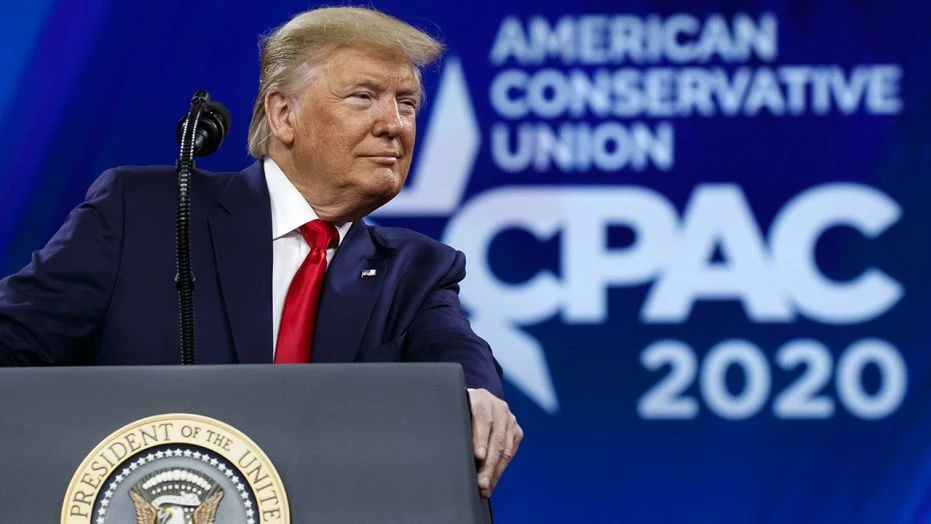 Tổng thống Mỹ Donald Trump tại CPAC 2020. Ảnh: FOX NEWS