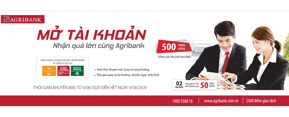 “Mở tài khoản - Nhận quà lớn cùng Agribank”