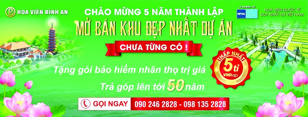 Kỷ niệm 5 năm thành lập Hoa viên Bình An: Trả góp 50 năm, tặng BHNT 5 tỷ đồng