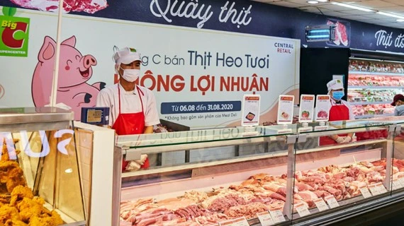 Nhiều siêu thị bán thịt heo không lợi nhuận