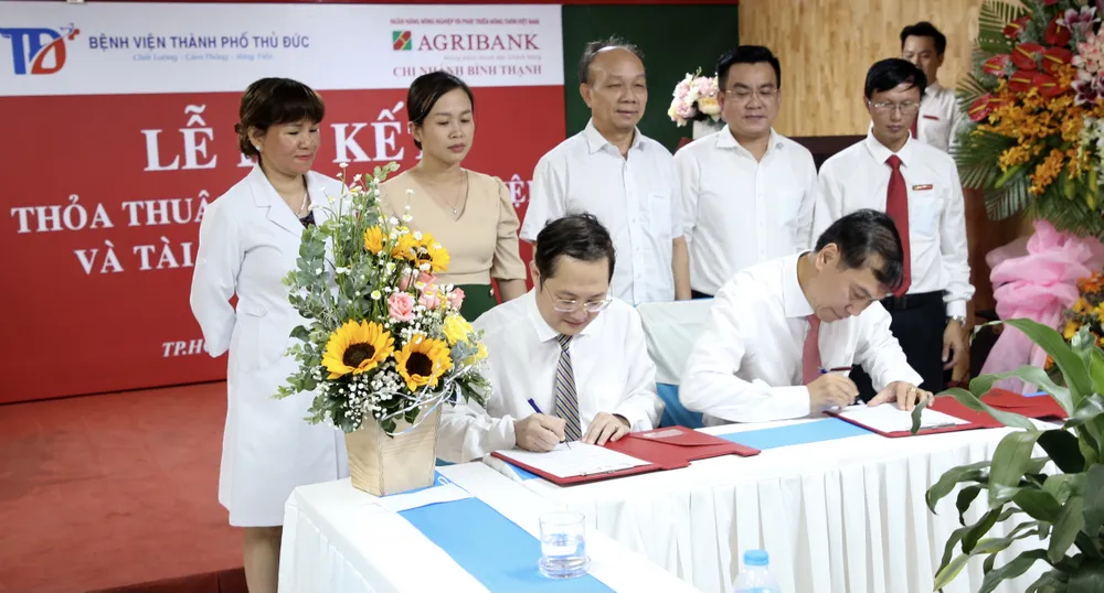Agribank chi nhánh Bình Thạnh ký kết thỏa thuận hợp tác với Bệnh viện TP Thủ Đức (TPHCM) ảnh 1 Agribank chi nhánh Bình Thạnh ký kết thỏa thuận hợp tác với Bệnh viện TP Thủ Đức (TPHCM) ảnh 1