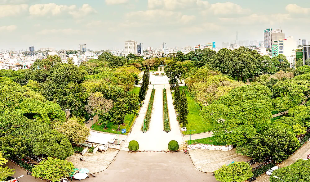 Quang cảnh công viên Lê Văn Tám, phường Đa Kao, quận 1, TPHCM. Ảnh: HOÀNG HÙNG