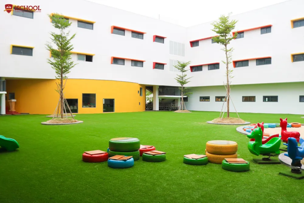 Trường Mầm non iSchool Ninh Thuận được xây dựng trên diện tích 4200m2. Ảnh: iSchool Vietnam Trường Mầm non iSchool Ninh Thuận được xây dựng trên diện tích 4200m2. Ảnh: iSchool Vietnam