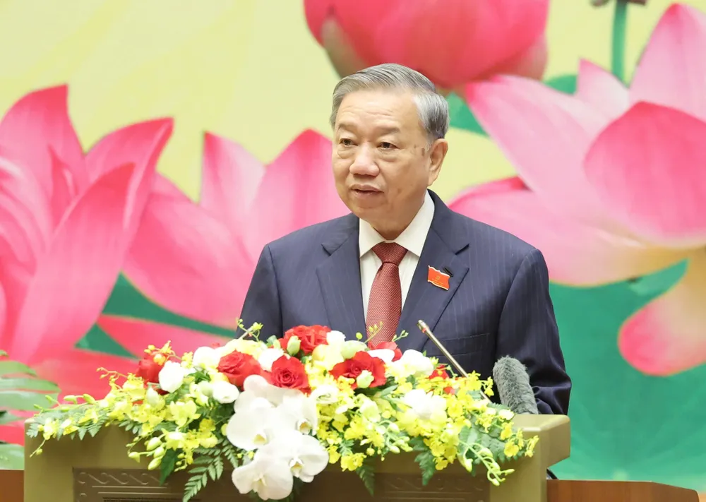 Tổng Bí thư Tô Lâm phát biểu chỉ đạo đại hội. Ảnh: QUANG PHÚC TBT1.jpg