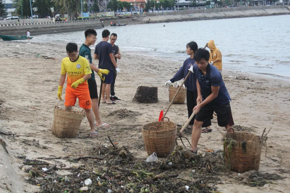 Rác đại dương tiếp tục “tấn công” bờ biển Vũng Tàu ảnh 7