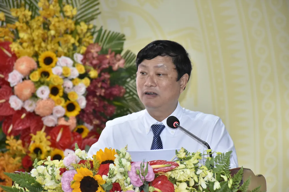 Đồng chí Võ Văn Minh, Phó Bí thư Thành ủy, Chủ tịch HĐND TPHCM phát biểu chỉ đạo đại hội ong minh 123.jpg