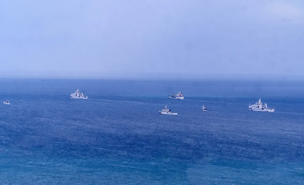 Các đơn vị, biên đội tàu Cảnh sát biển đã hiệp đồng chặt chẽ thực hiện tốt các nội dung chiến thuật..jpg