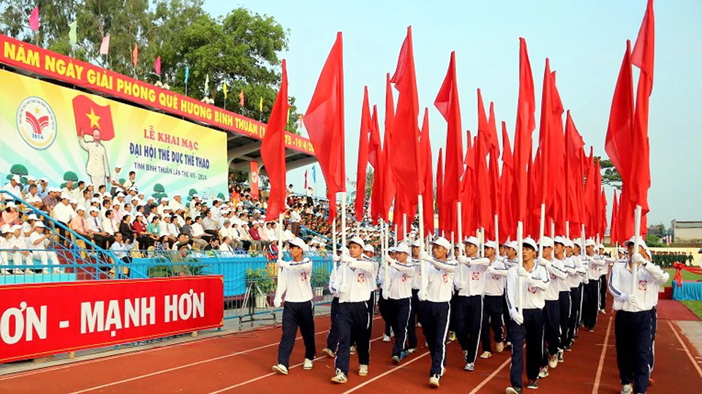 Nhiều địa phương đã tổ chức Đại hội cấp cơ sở để chuẩn bị cho Đại hội Thể dục thể thao toàn quốc 2018. Ảnh: MINH TUẤN