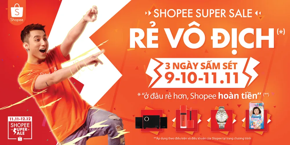 Shopee Super Sale “Rẻ vô địch” - sự kiện mua sắm lớn nhất mùa cuối năm ảnh 1 Shopee Super Sale “Rẻ vô địch” - sự kiện mua sắm lớn nhất mùa cuối năm ảnh 1