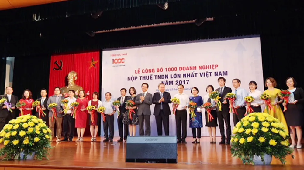 Lễ công bố danh sách 1.000 doanh nghiệp nộp thuế TNDN lớn nhất Việt Nam năm 2017