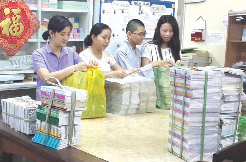 市華語成人教育中心去年響應“捐贈書籍”活動。