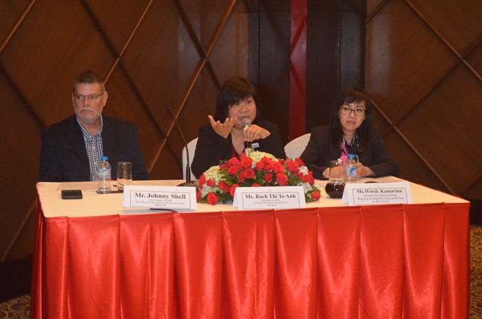 組委會在記者招待會上答記者問有關此屆展覽資訊。（圖源：企業論壇）