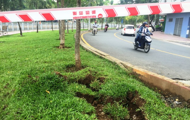 圖為沙井蓋爆破後的現場。（圖源：黎齋）