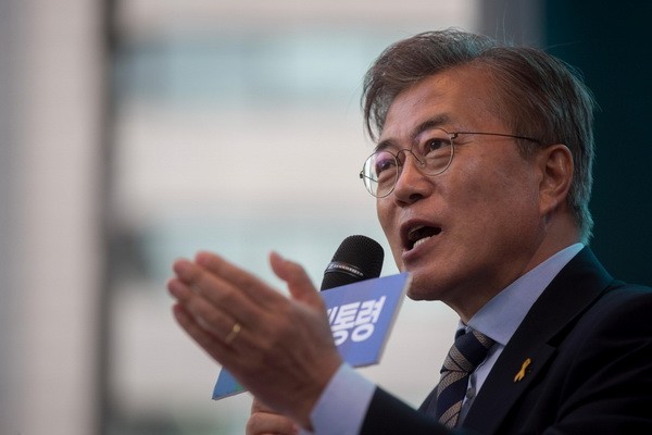 文在寅在競選總統時便表明若當選會重新檢視薩德。（圖源：李澤彤)