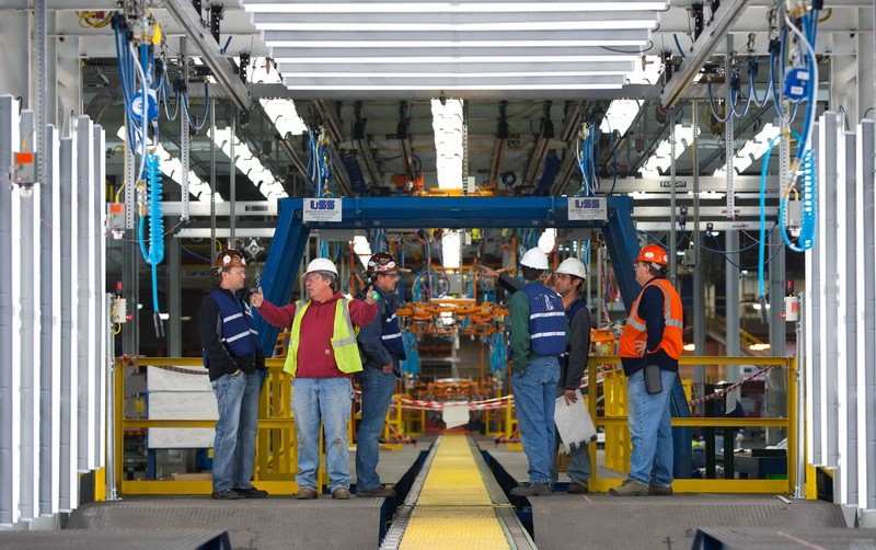 圖為美國密歇根州奧利安整車組裝中心。（示意圖源：互聯網）