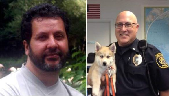 左為嫌犯Amor Ftouhi，右為被刺傷的警察Jeff Neville。（圖源：互聯網）