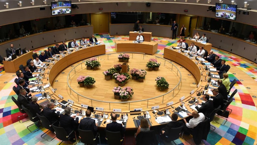 圖為歐洲聯盟峰會會場。（圖源：路透社）