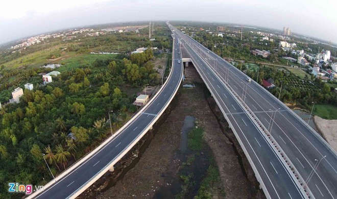 某一高速公路的示意圖。（圖源：Zing.vn）