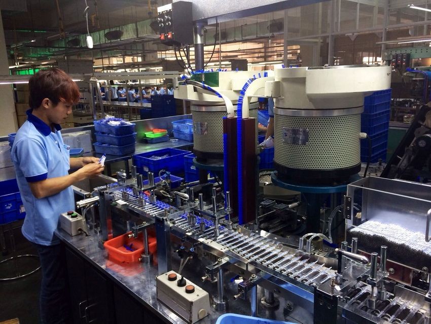 天龍集團的生產線一隅。（資料圖源：曉東）