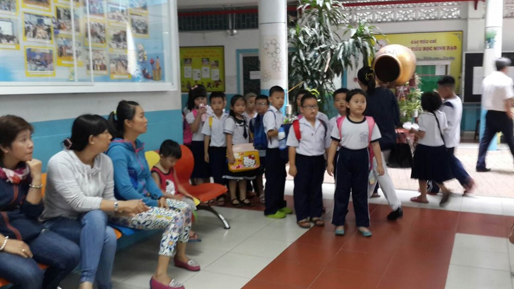 第五郡明道小學的學生參加暑期活動。