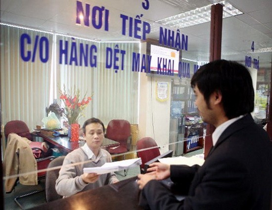 圖為紡織成衣產地證申辦處。（示意圖源：互聯網）