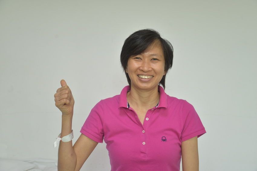 馬上出院了，林淑儀十分開心。