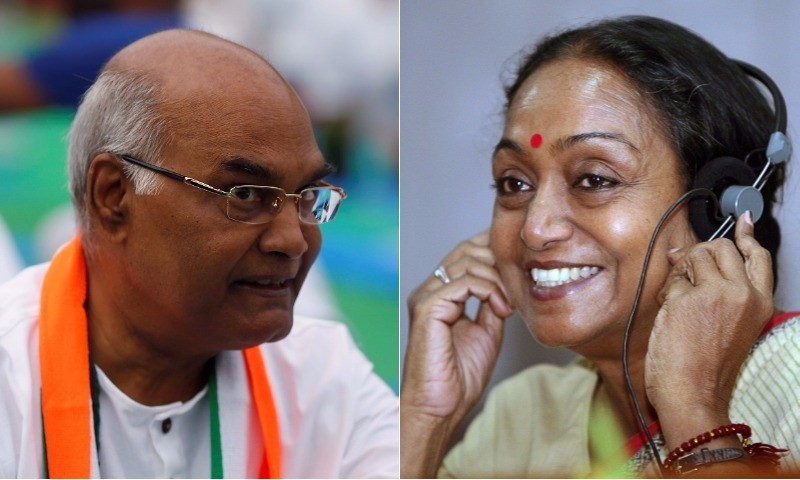 印度下屆總統將在執政黨候選人考文德（左）以及反對黨候選人庫馬爾2人當中選出。（圖源：路透社）