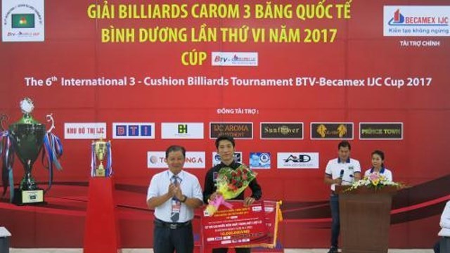 國際三庫開倫檯球賽頒獎儀式。(圖源：互聯網)