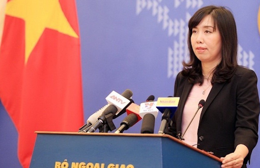 外交部發言人黎氏秋姮就若干傳媒機關所關注問題作答覆。（圖源：互聯網）